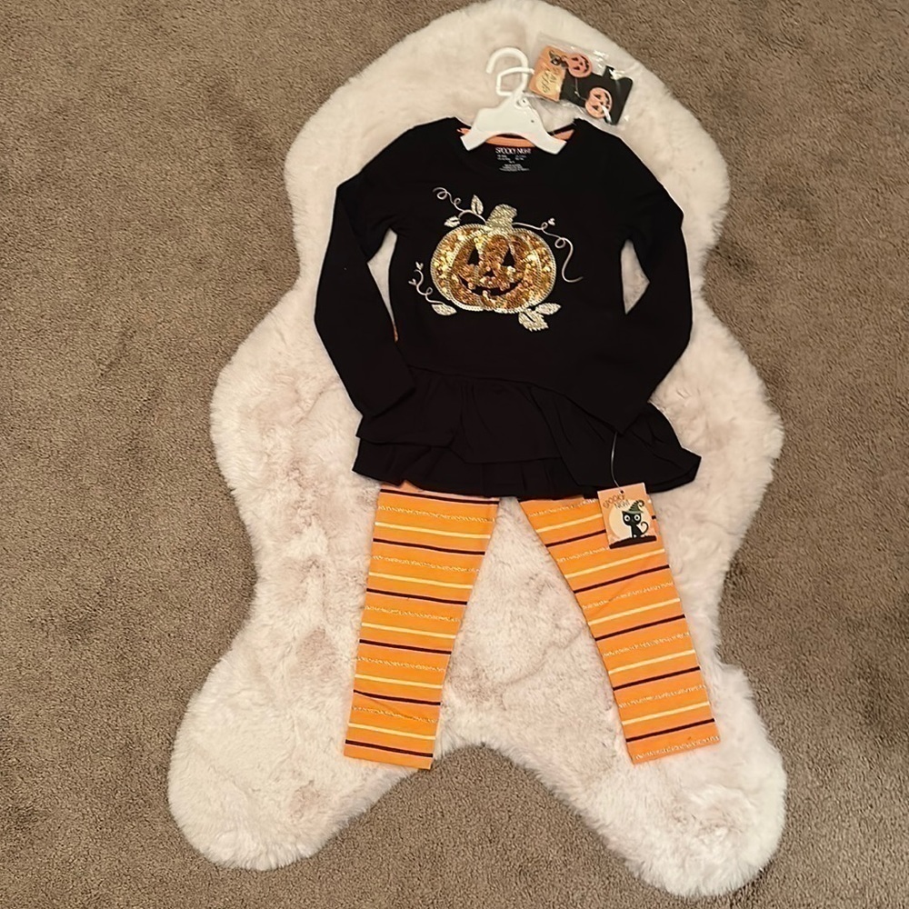 Girls Halloween Set with 2 Hair Clips